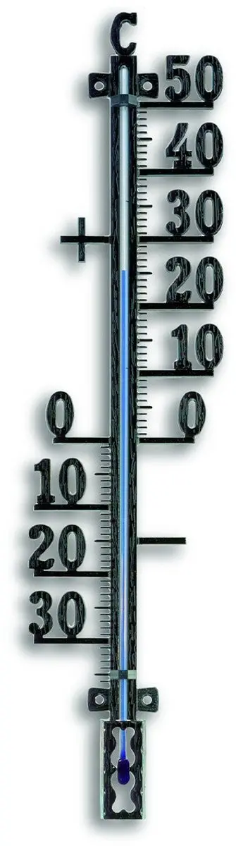 TFA Dostmann Buiten Thermometer Analoog 41x10cm - Zwart