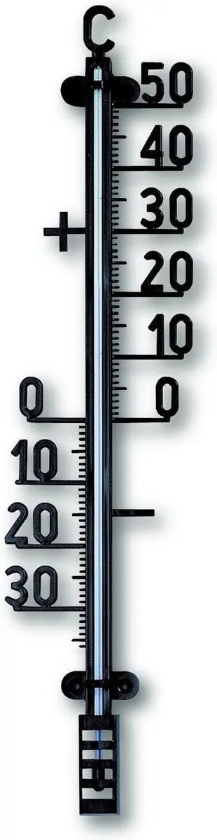 TFA Dostmann Buiten Thermometer Analoog 41x10cm - Zwart