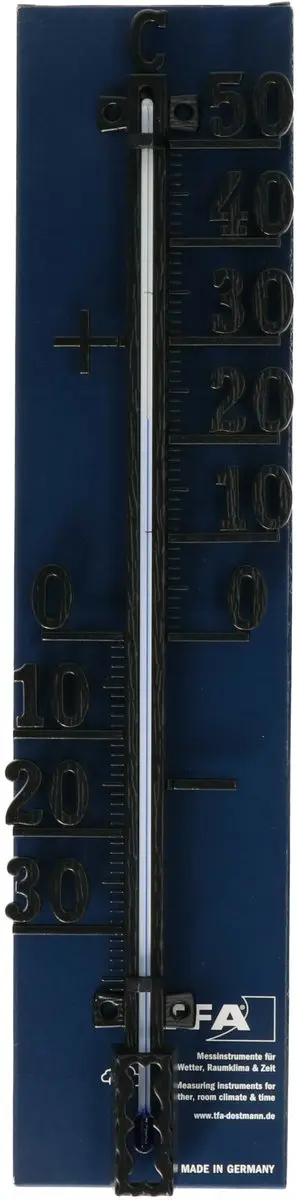 TFA Dostmann Buiten Thermometer Analoog 41x10cm - Zwart