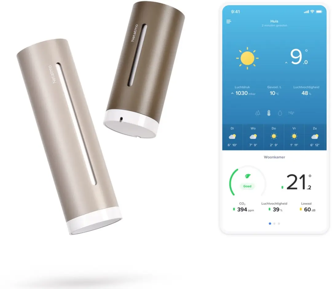 Netatmo Weerstation Original 2e Gen + Binnenmodule 2e Gen - CO2 & Luchtkwaliteit - Sand - afbeelding 6 van 6