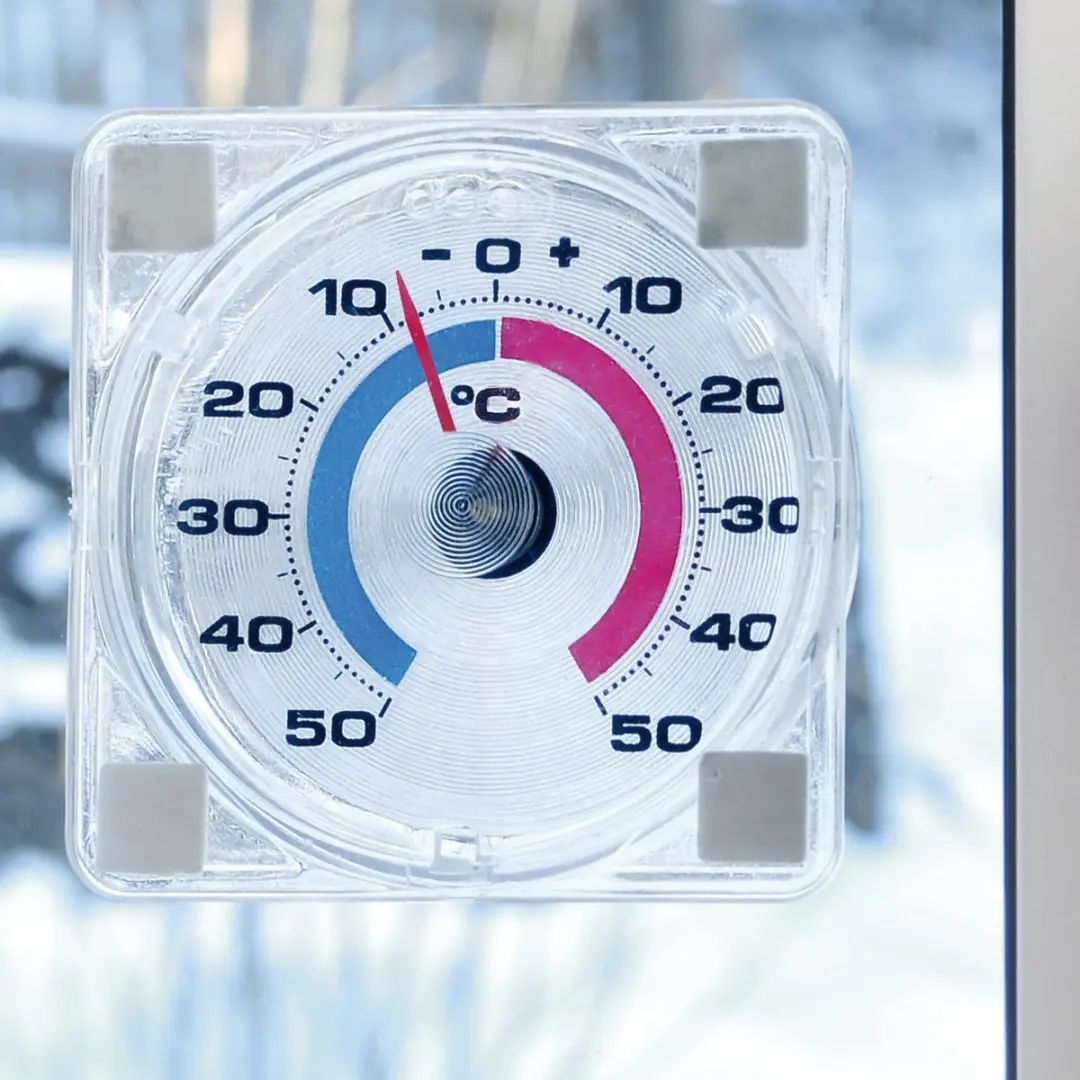 Westmark Raamthermometer -50°C tot 50°C - 7,6x7,6cm - Wit/Rood/Blauw