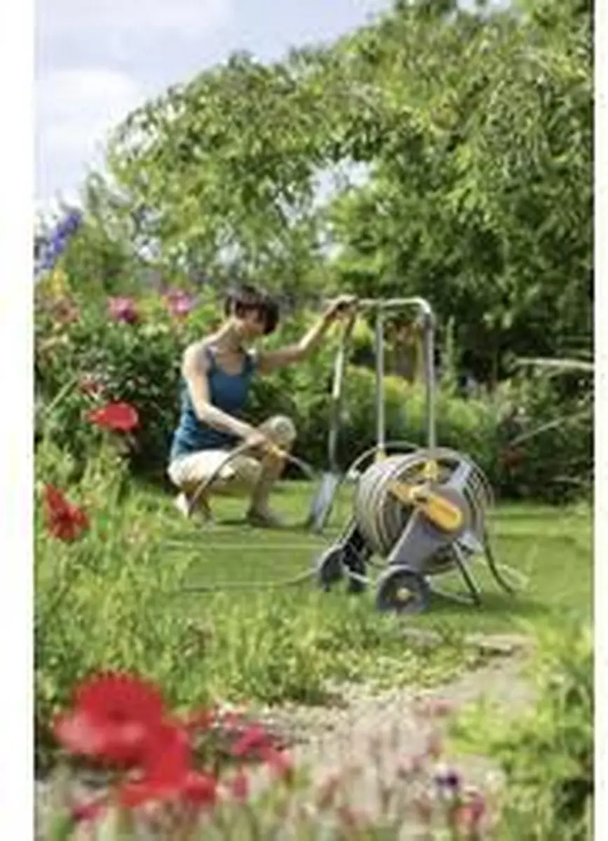 Hozelock Tuinslangwagen 30m - Grijs/Geel