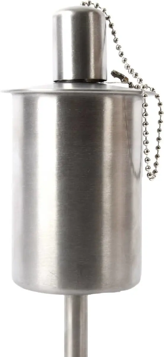 Esschert Design Oliefakkel op Paal - 8cm - Roestvrij Staal