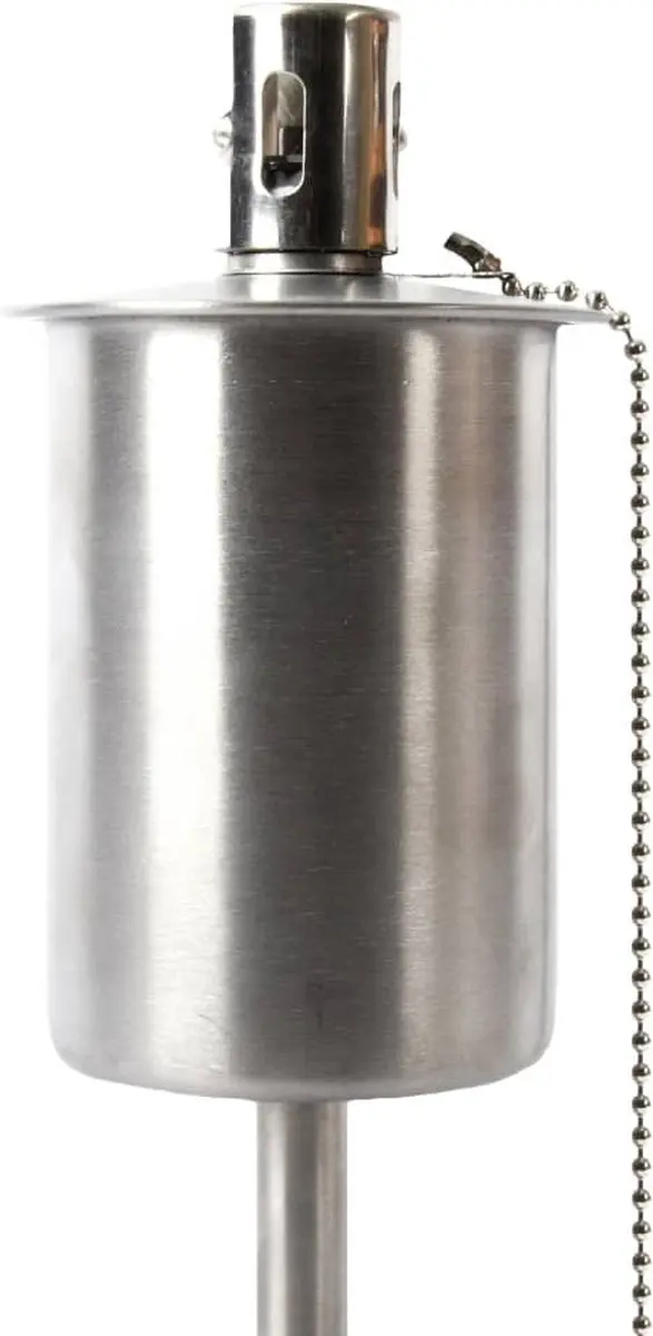 Esschert Design Oliefakkel op Paal - 8cm - Roestvrij Staal