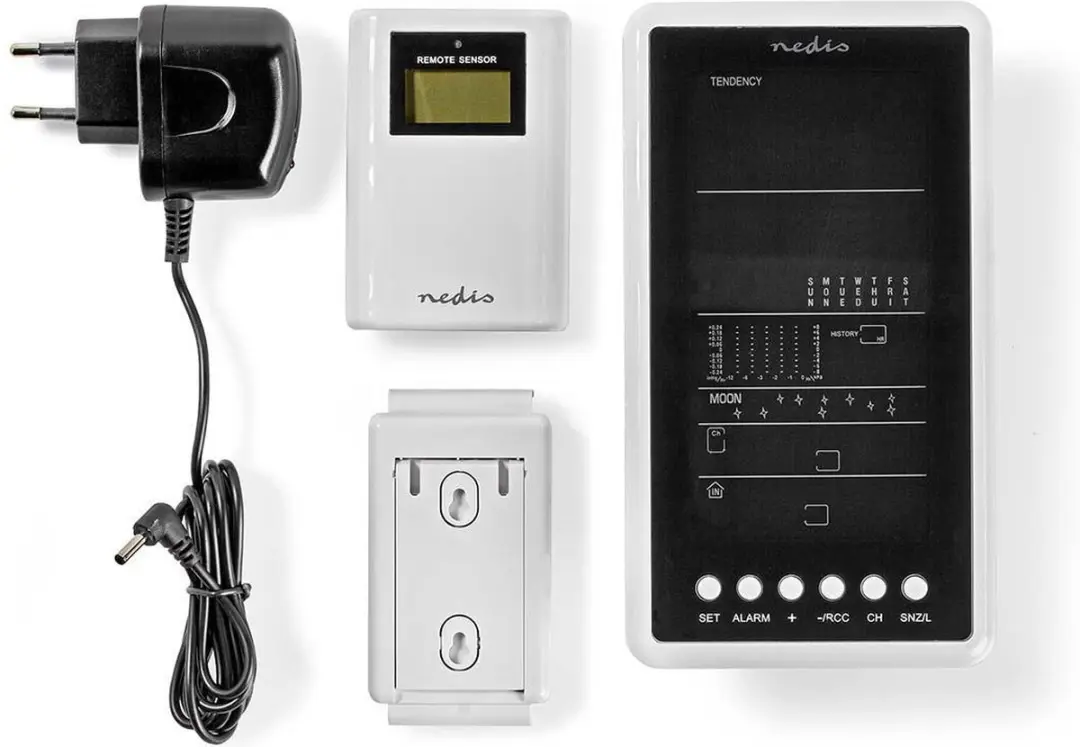 Nedis Weerstation Binnen & Buiten LCD - Wit