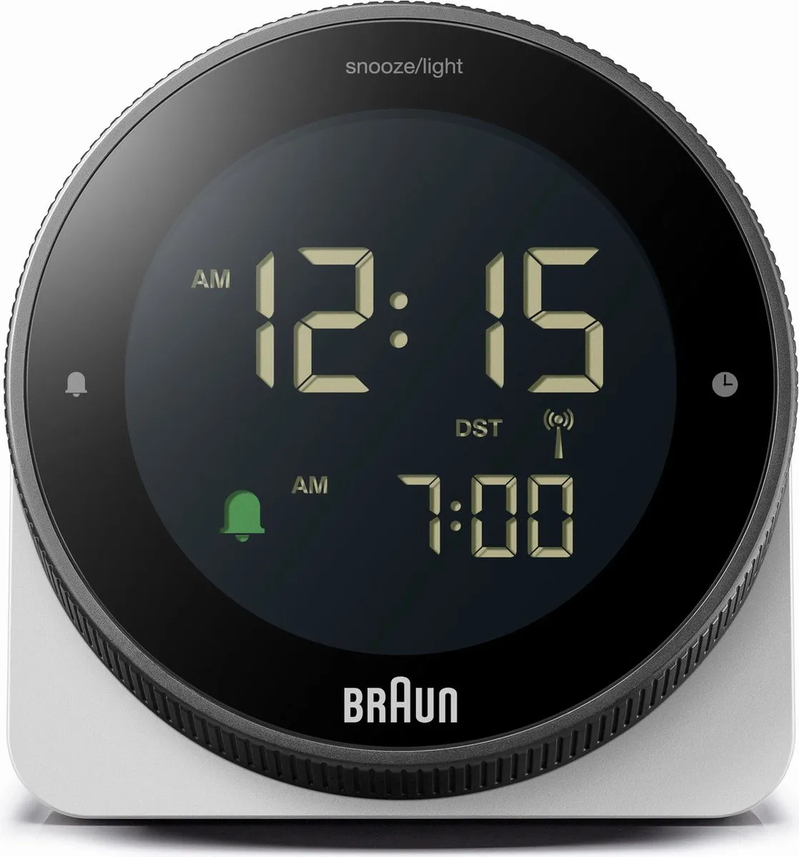 Braun BC24W-DCF Digitaal Halfrond Wekker - Radiogestuurd - Wit/Zwart