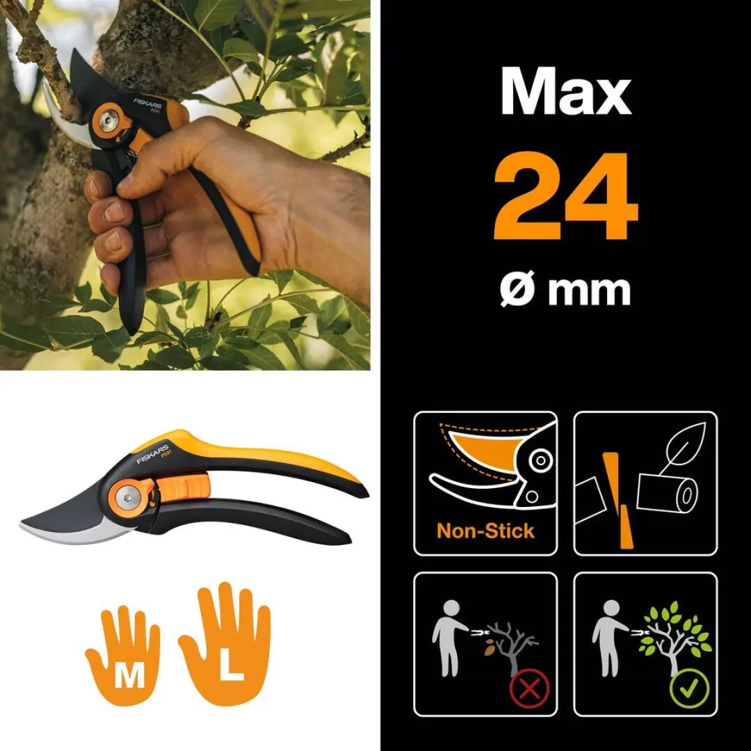 Fiskars Plus Metalen Snoeischaar P541 - Takken tot Ø24mm
