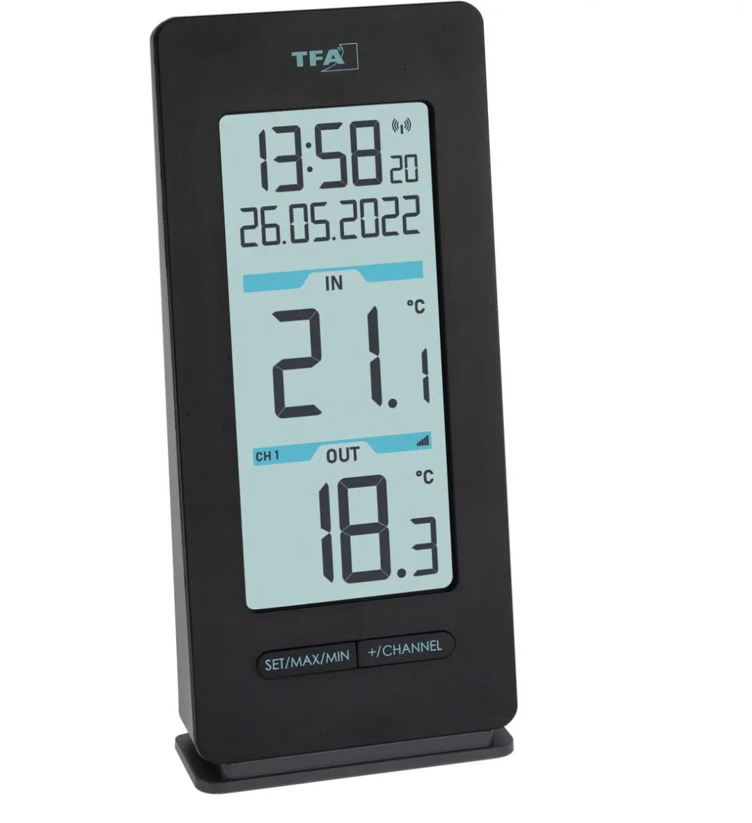 TFA Dostmann Buddy Draadloze Thermometer - Zwart