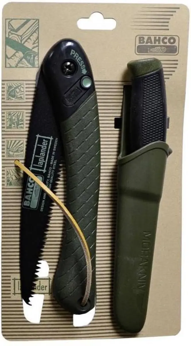 Bahco Laplander Vouwzaag & Companion Mes Set