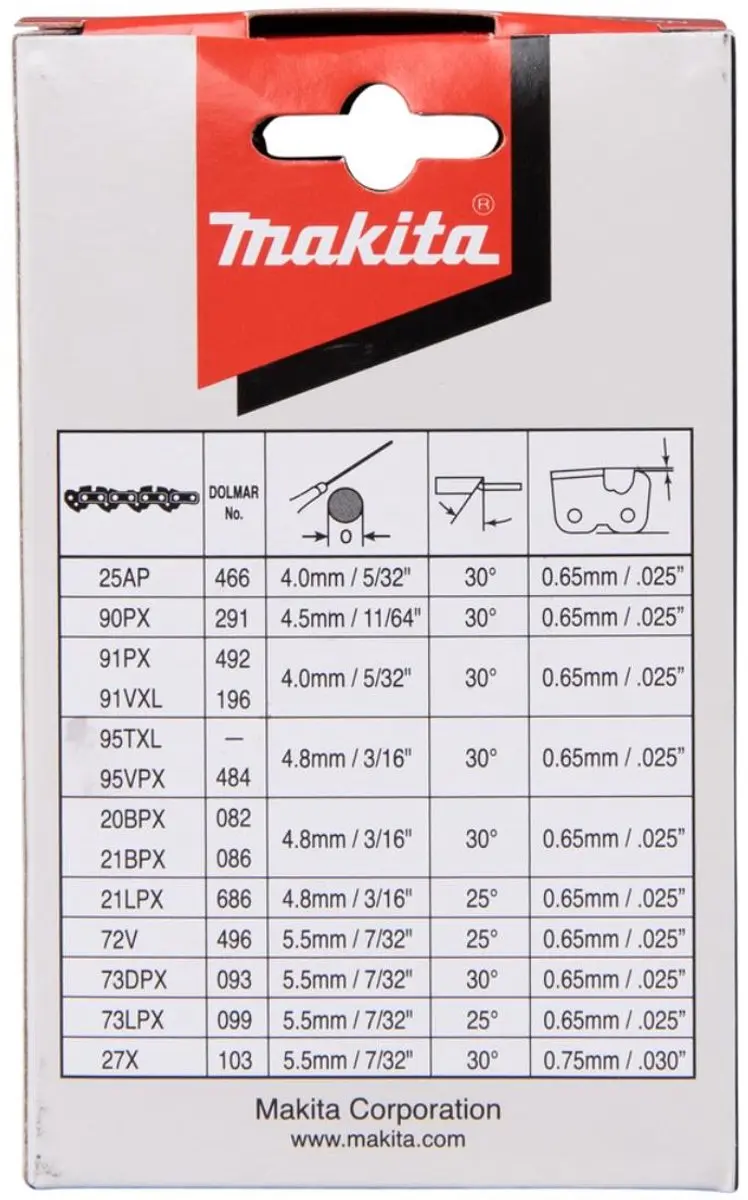 Makita Zaagketting 90PX 3/8x1.1 S40 191H00-0