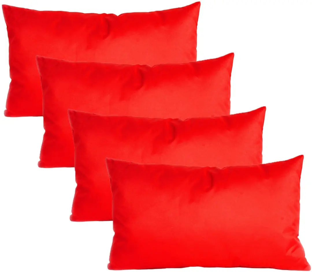 Anna's Collection Buitenkussens Rood 4 Stuks
