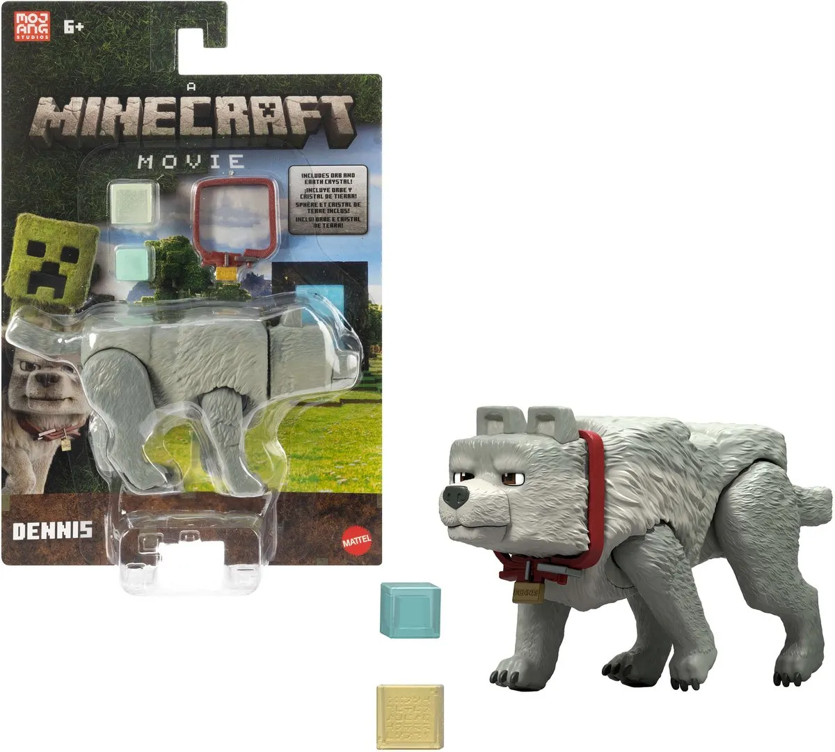Mattel Minecraft Movie Dennis de Wolf Actiefiguur 10cm - Multi