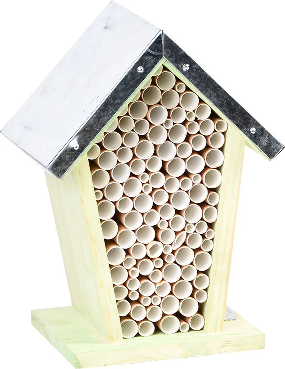 Esschert Design Houten Bijenhotel 12x15x22cm - Bruin
