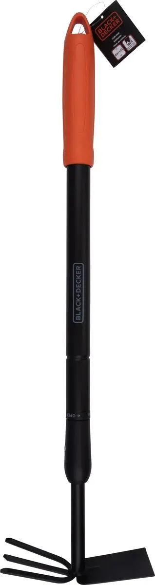 BLACK+DECKER Cultivator met Schoffel 3 Tanden - Verstelbaar 66-101cm - Zwart/Oranje - afbeelding 3 van 6