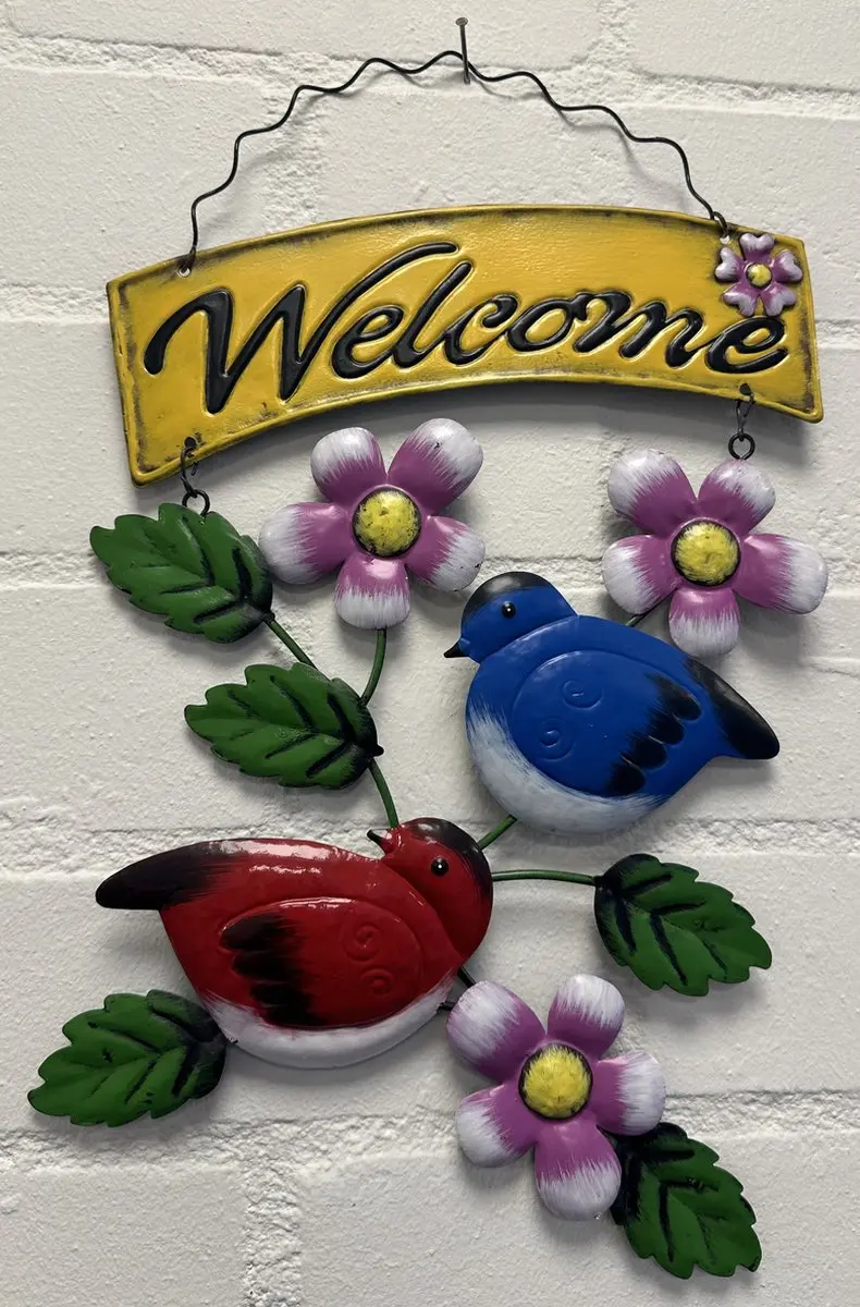 Impuls Metalen Tuin Hanger Welcome Vogels