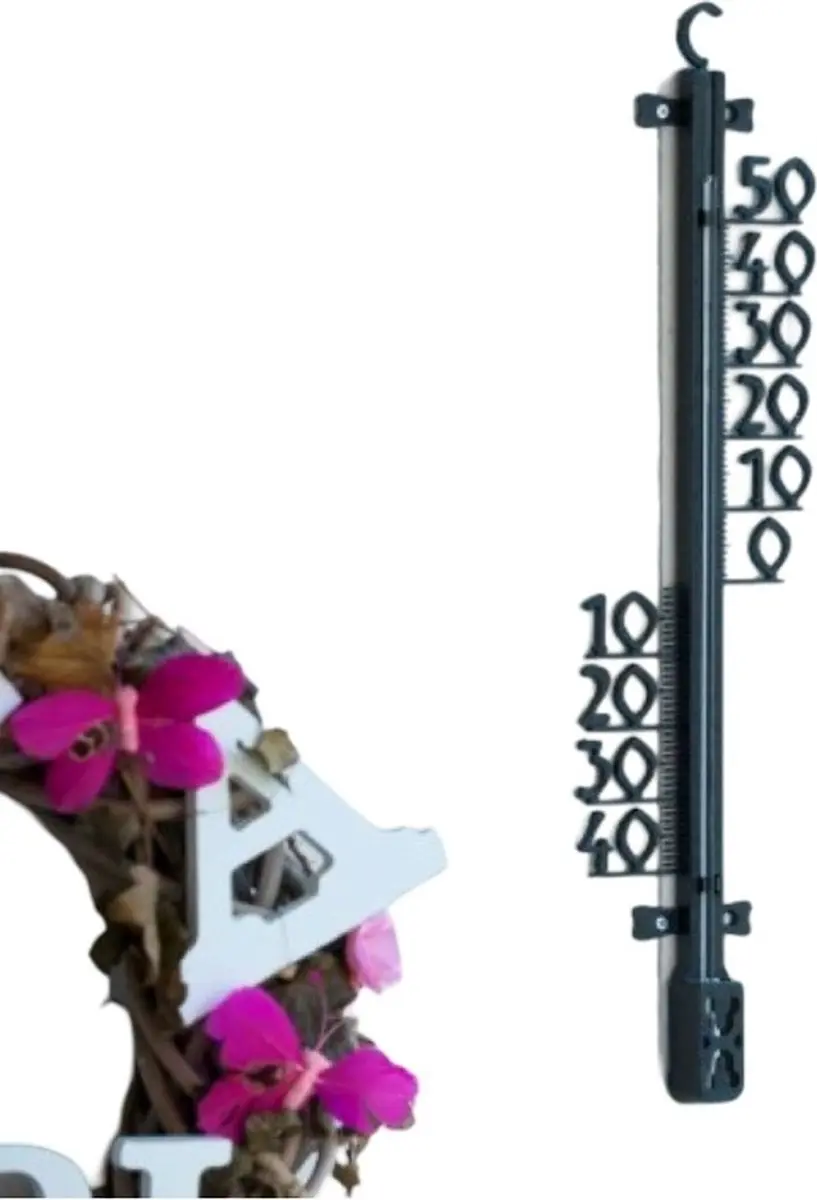 Nature Buitenthermometer Zwart 11x46cm - afbeelding 6 van 6