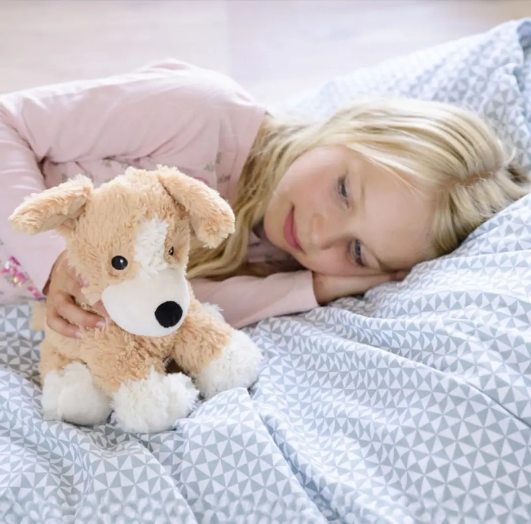 Warmies Puppy Welp Warmteknuffel - Beige/Ecru