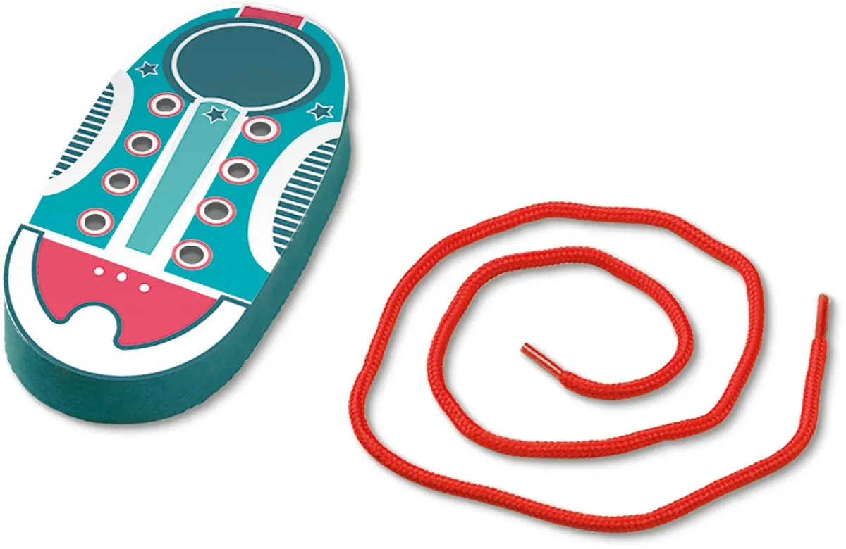 SES Creative Ik Leer Veters Strikken Schoen - Educatief Speelgoed