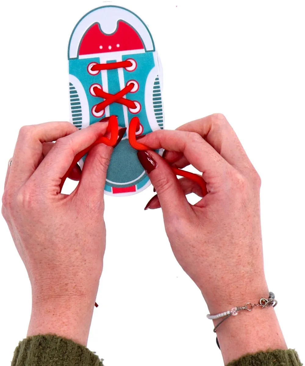 SES Creative Ik Leer Veters Strikken Schoen - Educatief Speelgoed