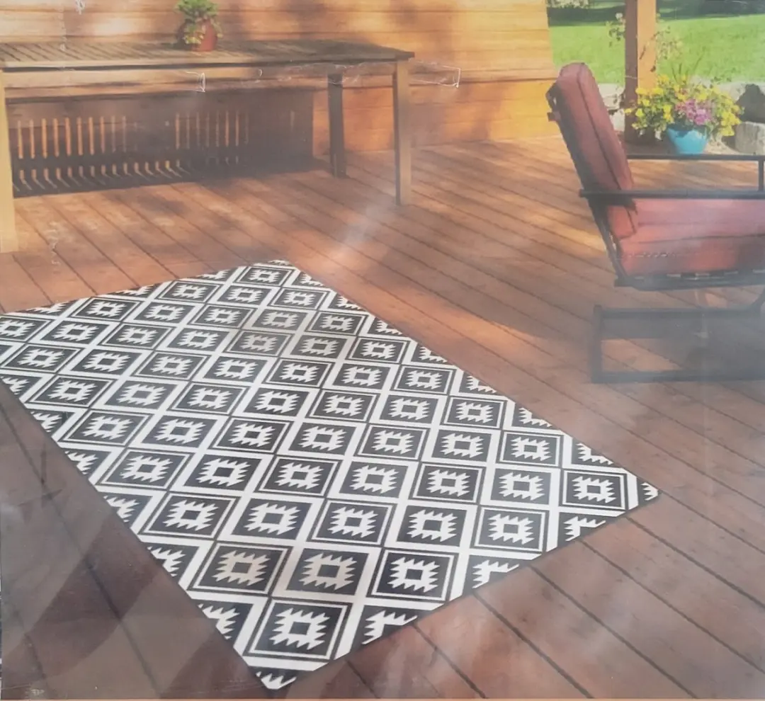 Villa Volance Tuinkleed 120x180cm - Zwart/Wit