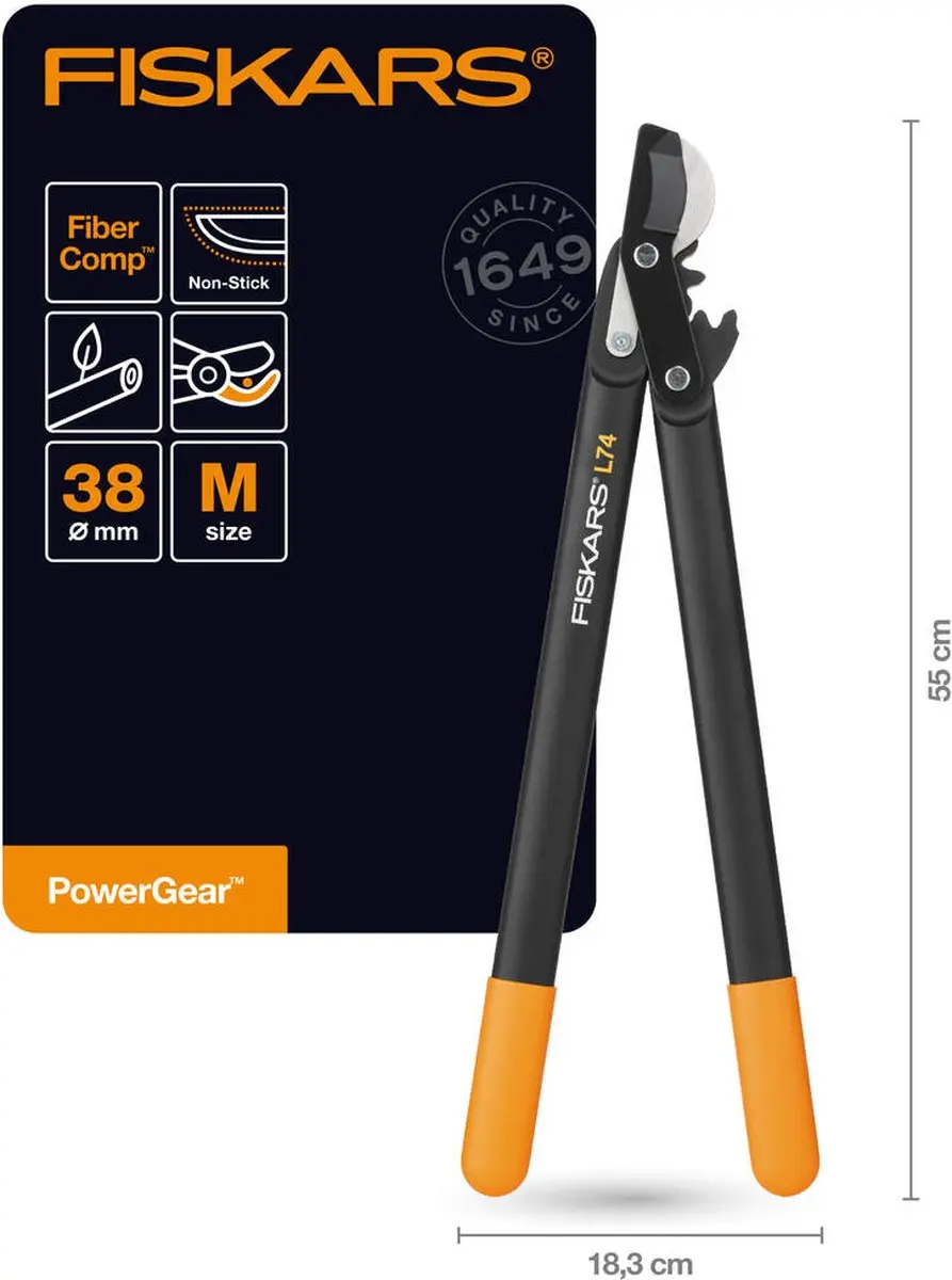 Fiskars Powergear II Takkenschaar 57cm - Ø38mm