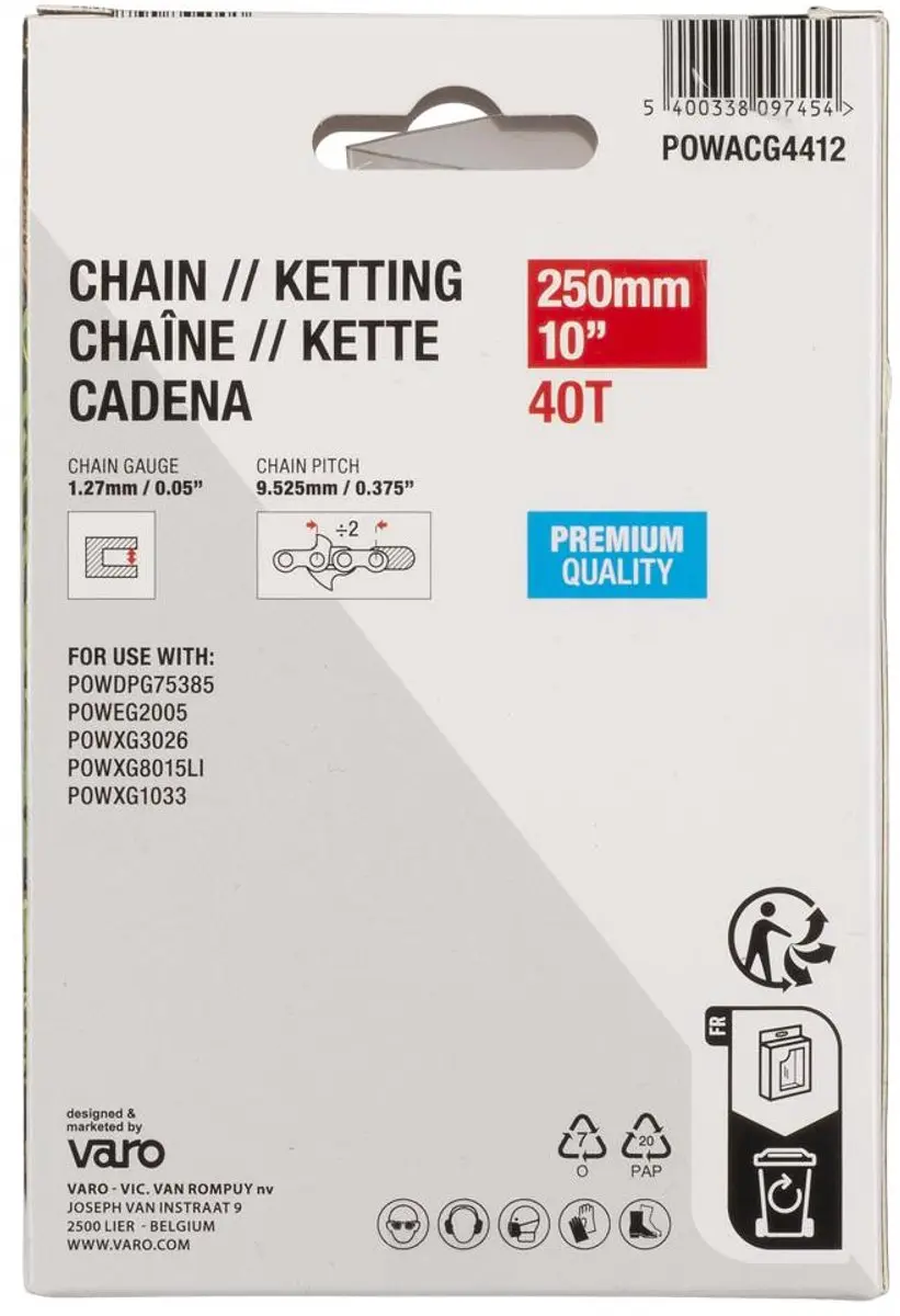 Powerplus POWACG4412 Ketting 10" - 40T