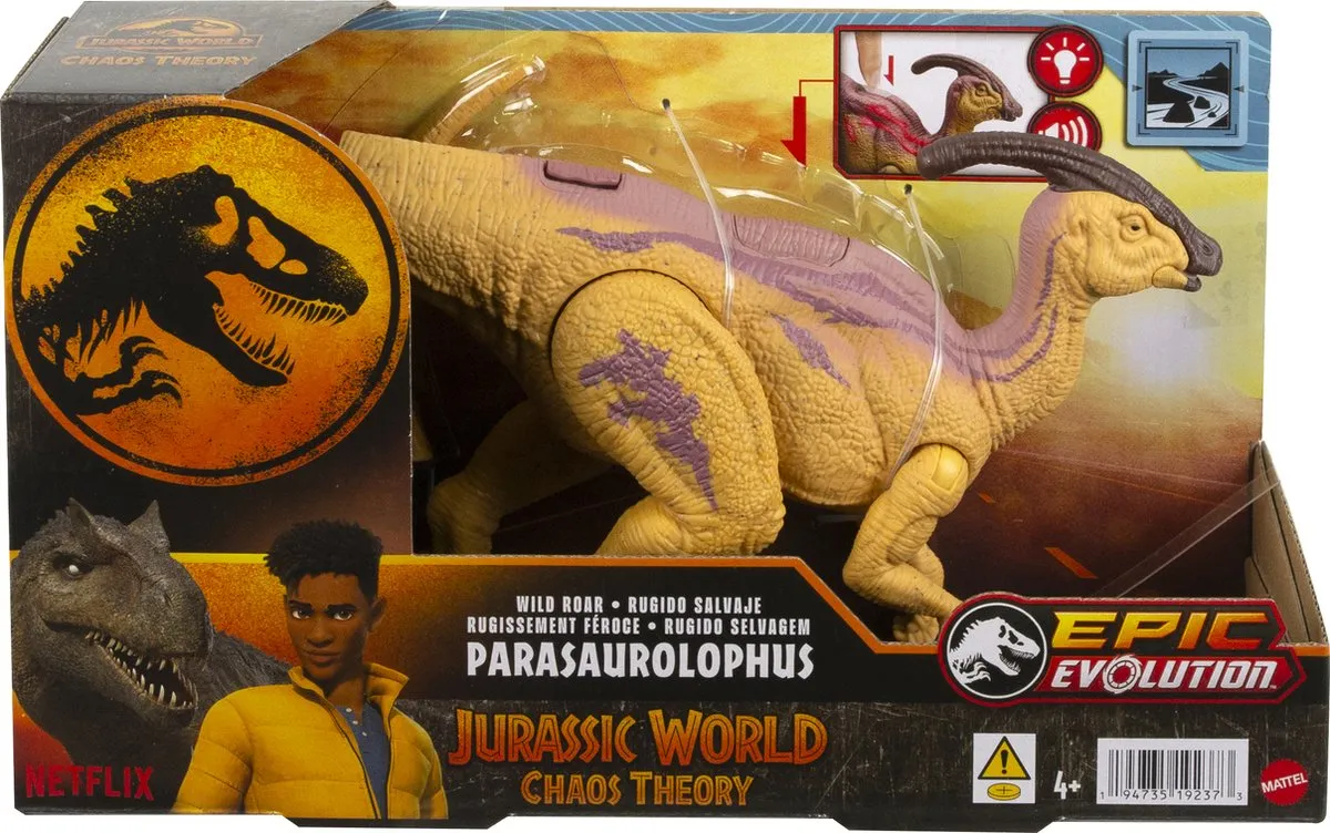 Mattel Jurassic World Parasaurolophus Actiefiguur HTK75 - Bruin
