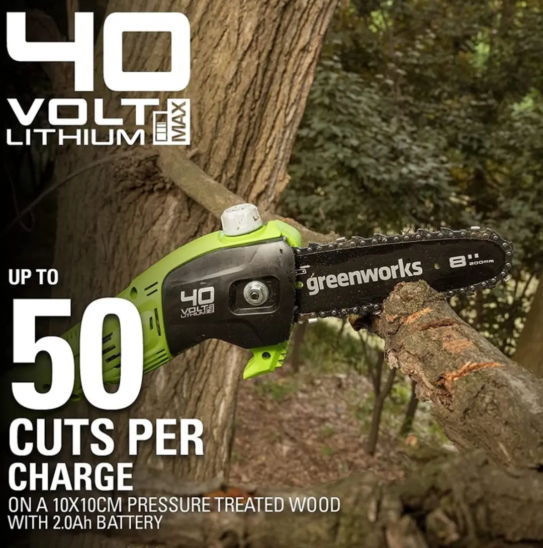 Greenworks 40V Accu Takkenzaag - 2.0Ah Accu & Oplader