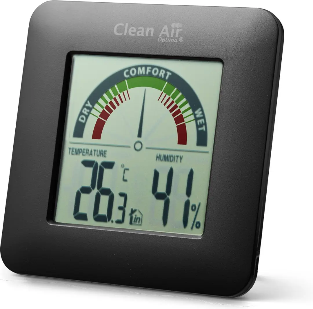 Clean Air Optima HT-01B Hygrometer Thermometer - Zwart