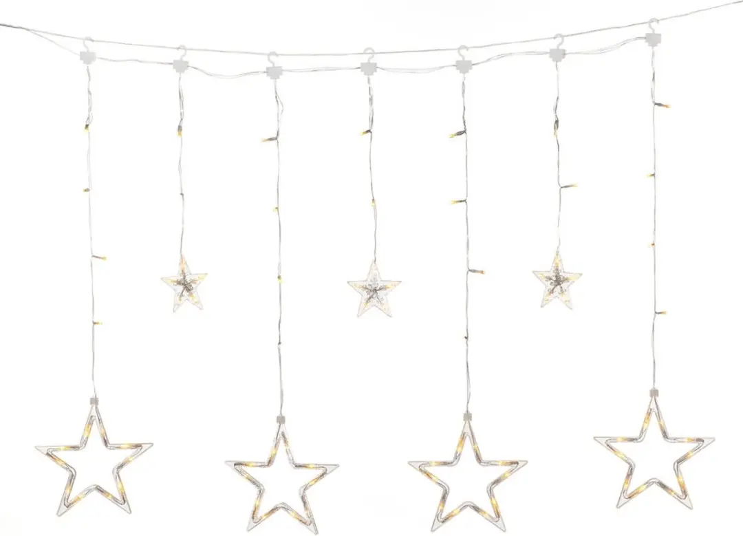 Konstsmide Lichtgordijn Kerstverlichting 77 LEDs - 0,9m - Warm wit