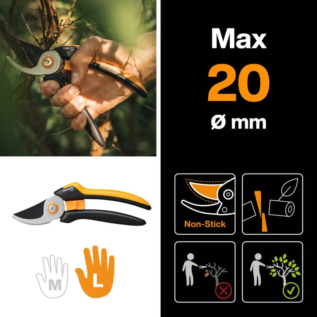 Fiskars X-Series Bypass Takkenschaar L - 20mm