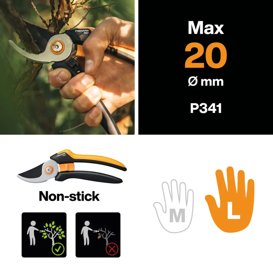 Fiskars X-Series Bypass Takkenschaar L - 20mm