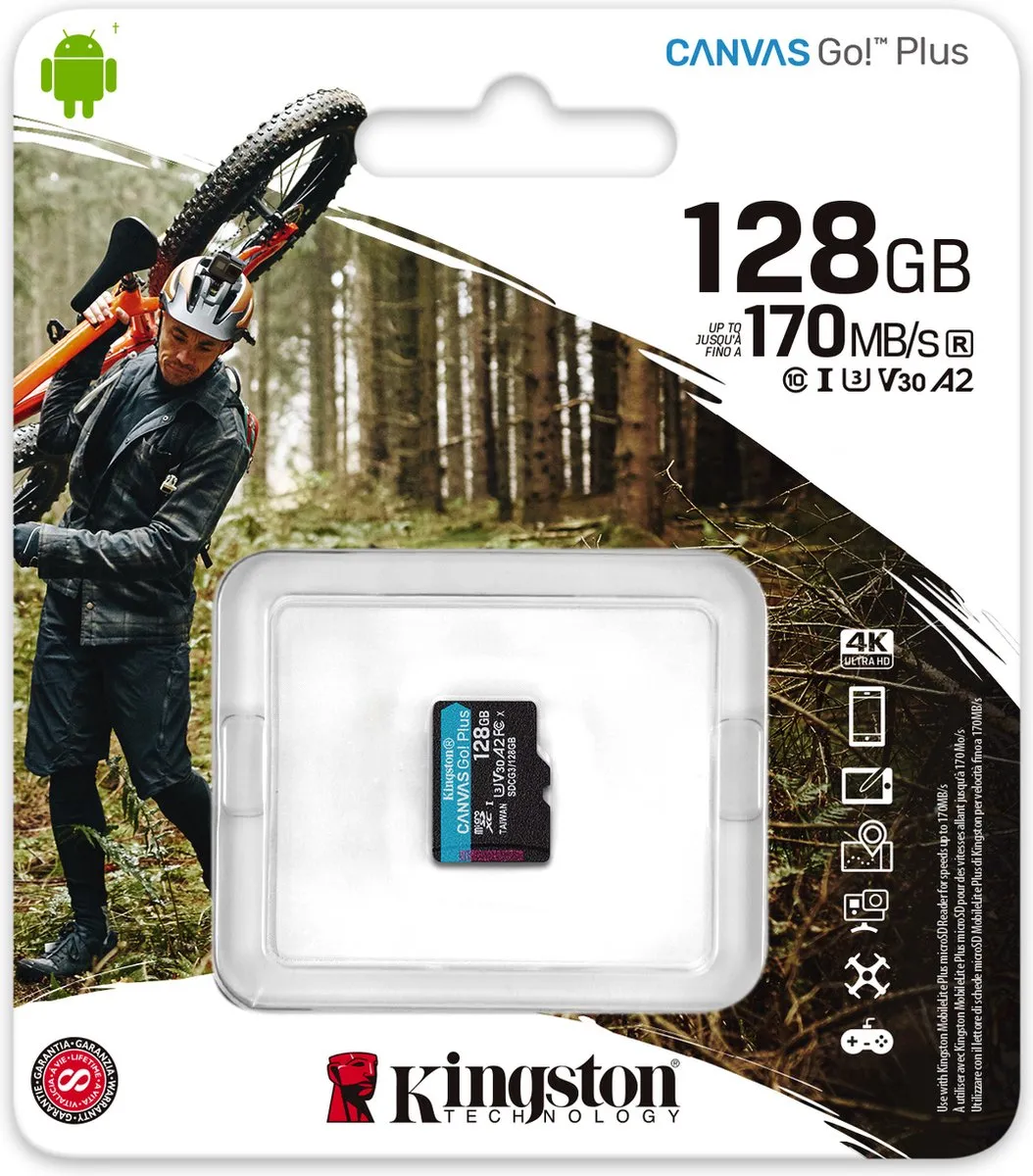 Kingston SDCG3/128GB Micro SD Kaart - 128GB
