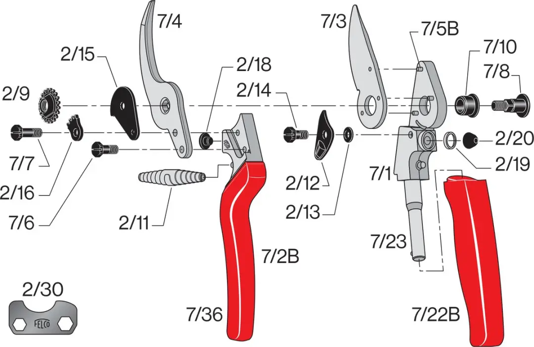 Felco 13 Tegenmes voor Snoeischaar