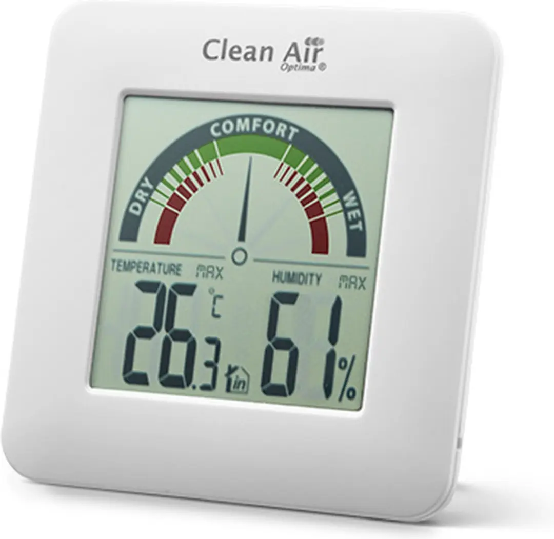 Clean Air Optima HT-01W Hygrometer Thermometer - Wit