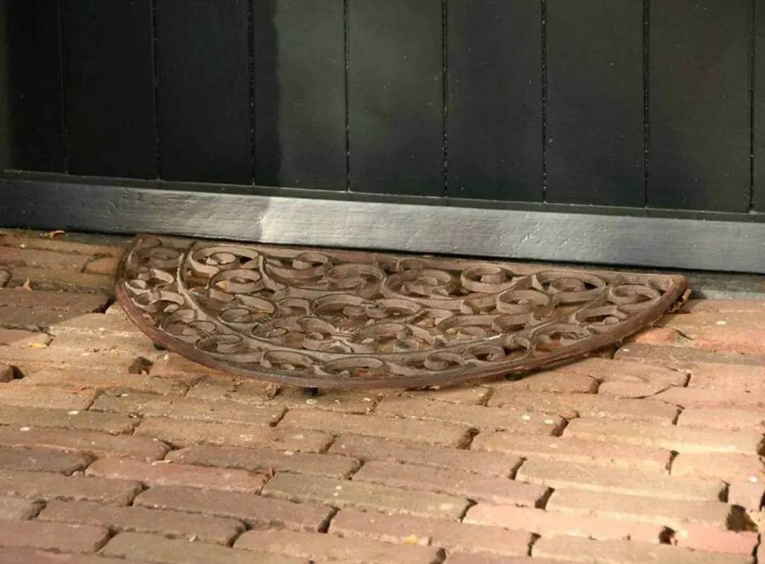 Esschert Design Deurmat Halfrond Gietijzer 67x40cm - Bruin