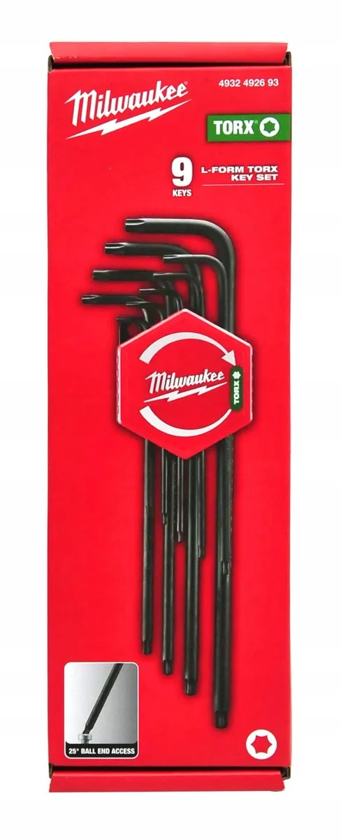 Milwaukee Torx Sleutelset T8-T40 - 9-delig
