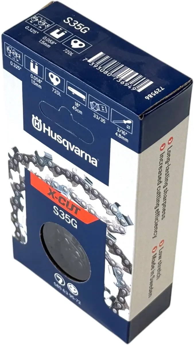 Husqvarna X-CUT Zaagketting Semi-Dluto 72 Schakels 1.5mm