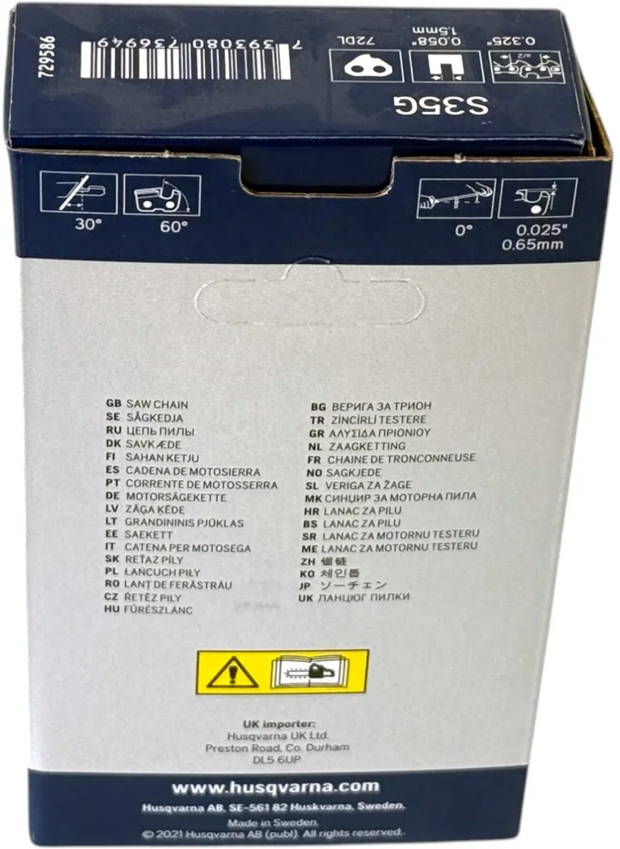 Husqvarna X-CUT Zaagketting Semi-Dluto 72 Schakels 1.5mm