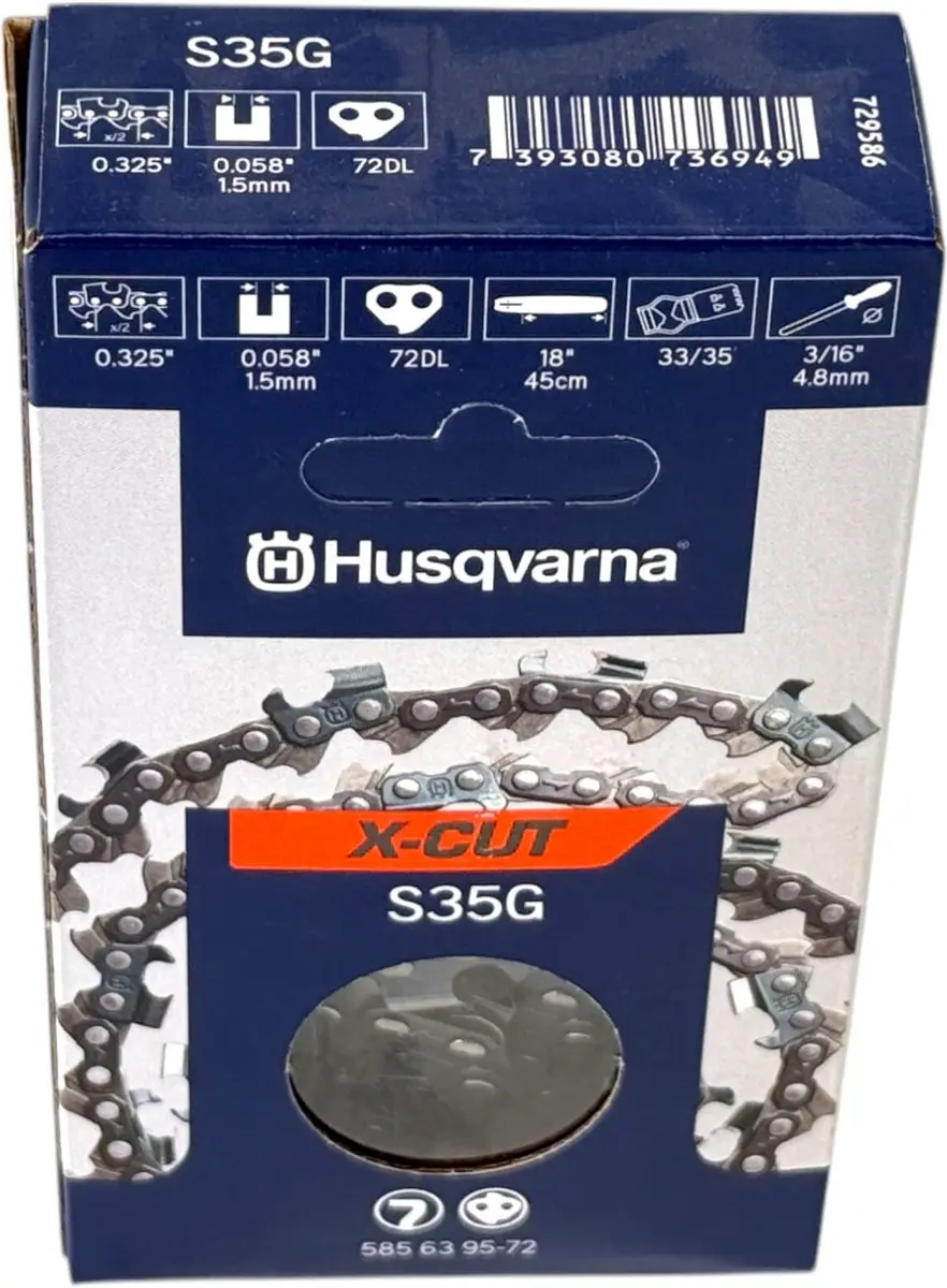 Husqvarna X-CUT Zaagketting Semi-Dluto 72 Schakels 1.5mm
