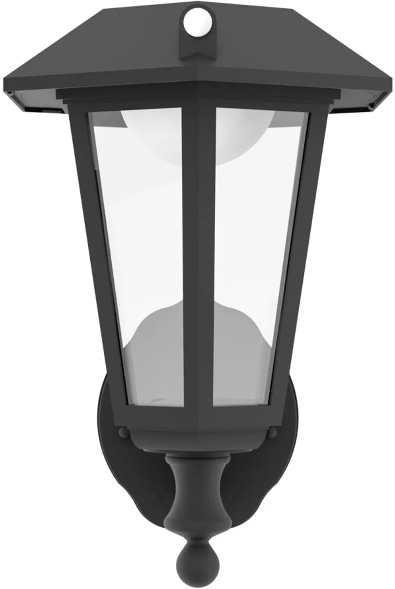 Eglo Prietta Solar Wandlamp Sensor Oplaadbaar LED 2700K - Zwart