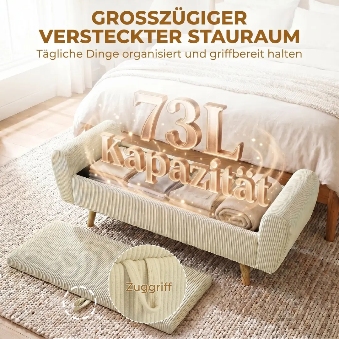 Homcom Storage Ottoman 150L - Beige