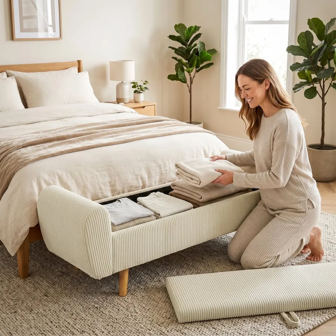 Homcom Storage Ottoman 150L - Beige