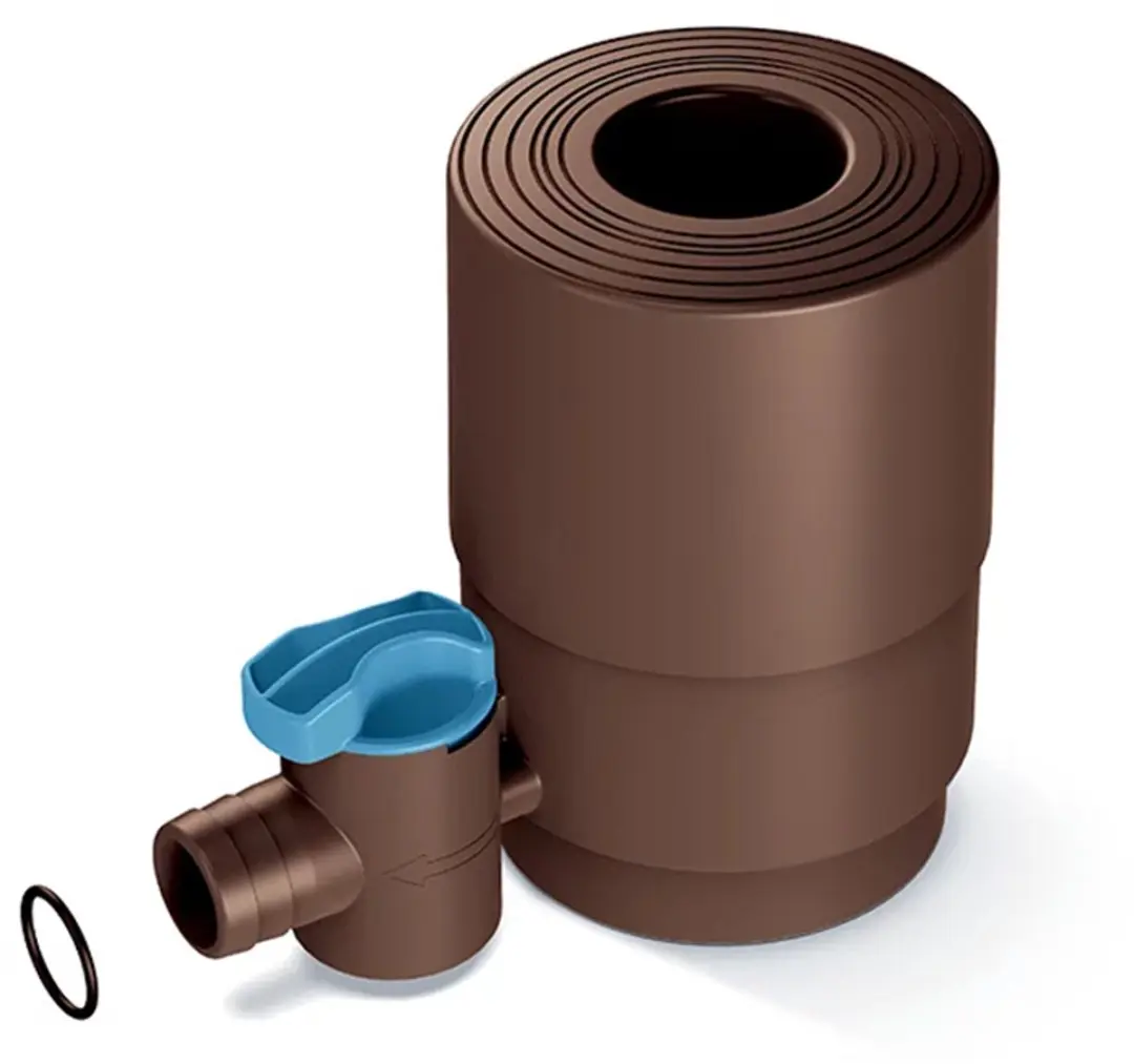 Prosperplast Regenton Vulautomaat met Tap 70-100mm - Grijs & Bruin
