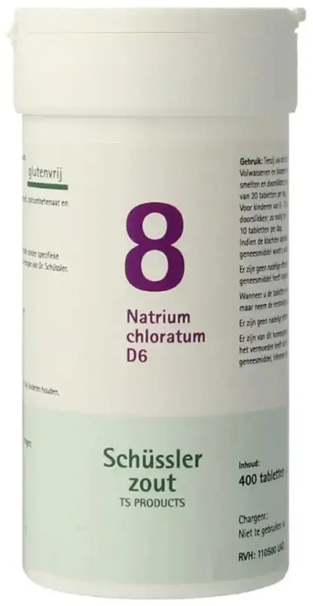 Pfluger Schüssler Zout nr 8 Natrium Chloratum D6 - 400 Tabletten
