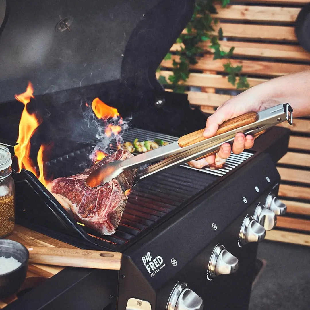 Burnhard RVS Barbecue Tang 45cm - Vergrendelingsmechanisme