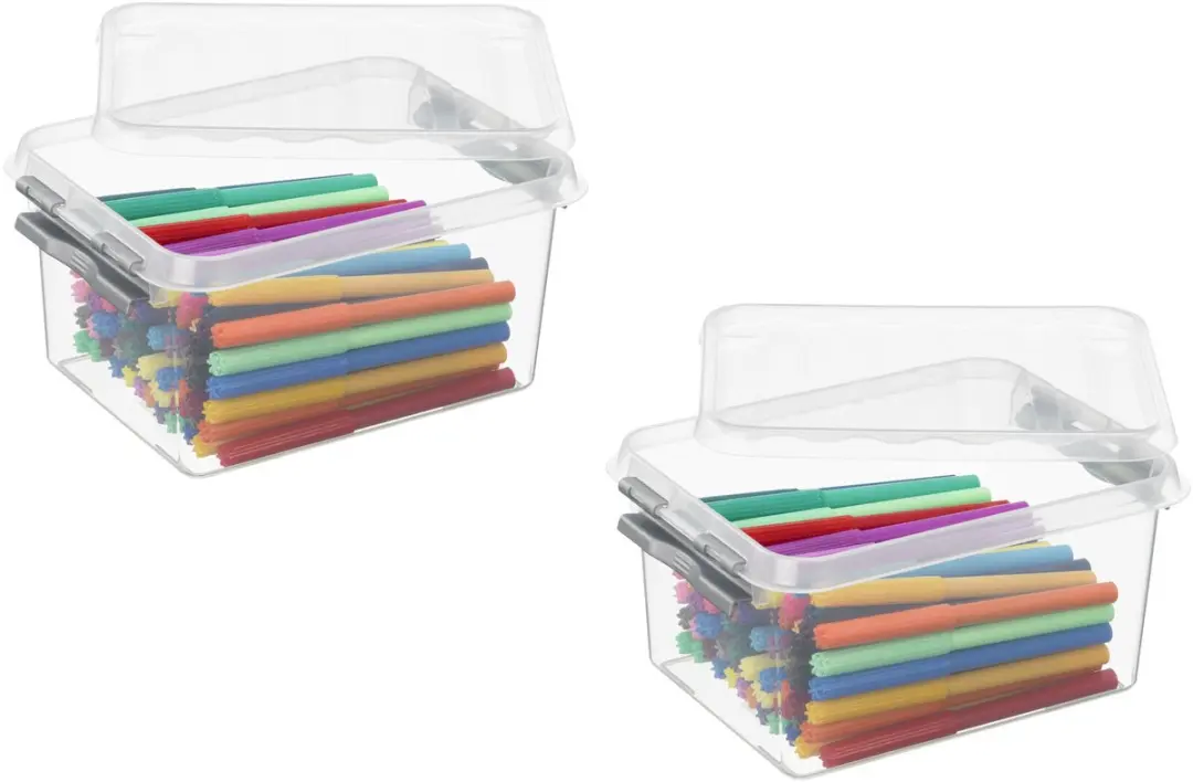 2x stuks sunware q-line opberg box/opbergdoos