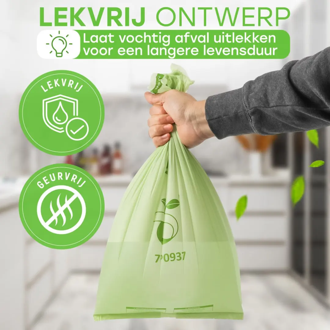 Sustenix Biozakken 3L Groene Composteerbaar - 250 Stuks