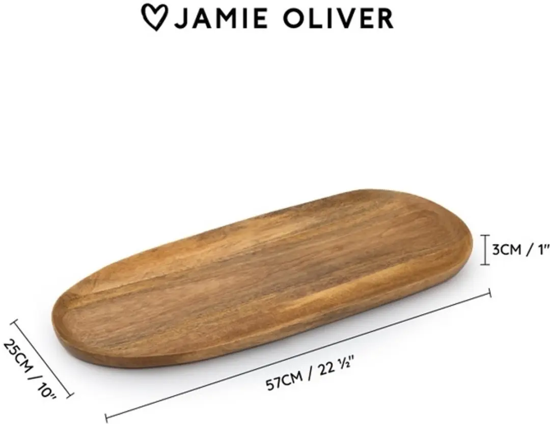 Jamie Oliver Serveerplank Mangohout 57x25cm - Bruin