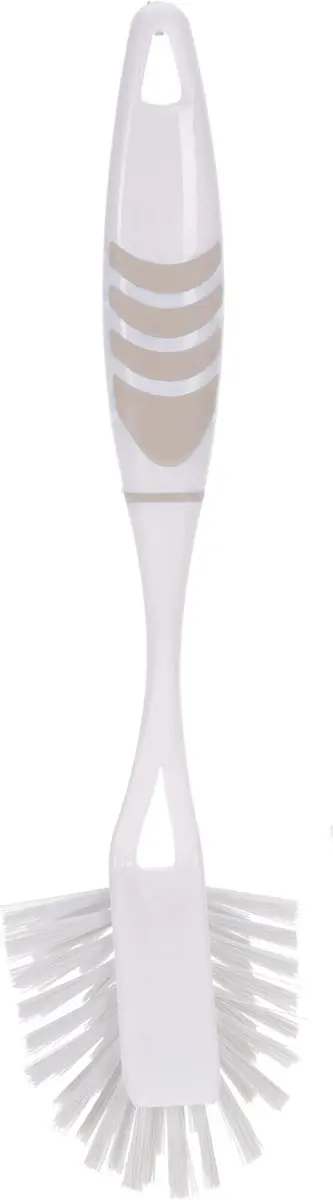 Afwasborstel met ophang lus - 2x stuks - grijs - 29 cm